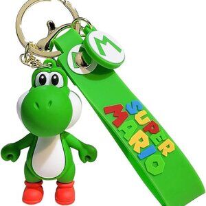 Yoshi Super Mario Green Figure Keychain PVC Strap